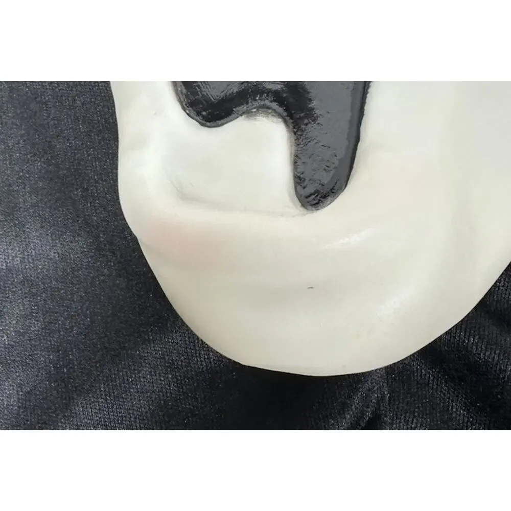Ghostface Scream Mask Easter Unlimited Inc Squiggly Smile Metly Face with Hood